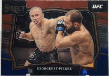 Georges St-Pierre 2023 Panini Select UFC Octagonside #298 Red Blue Prizm