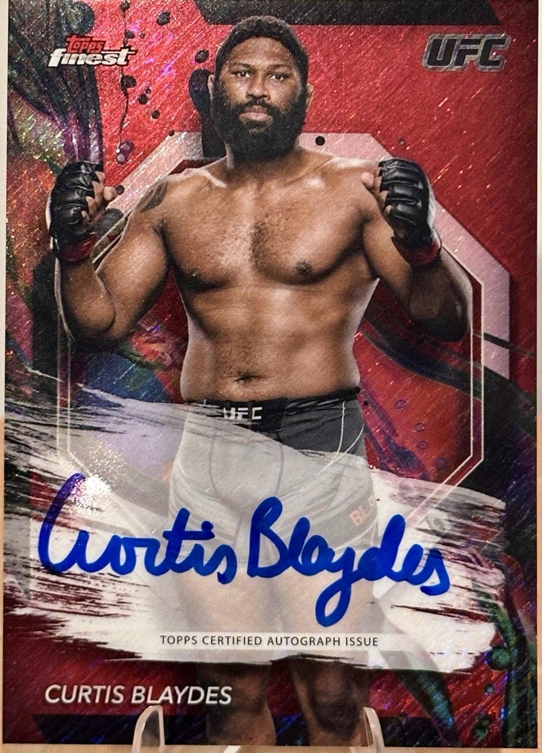 Curtis Blaydes 2024 Topps Finest UFC Finest Autographs #FA-CBS Red Refractor