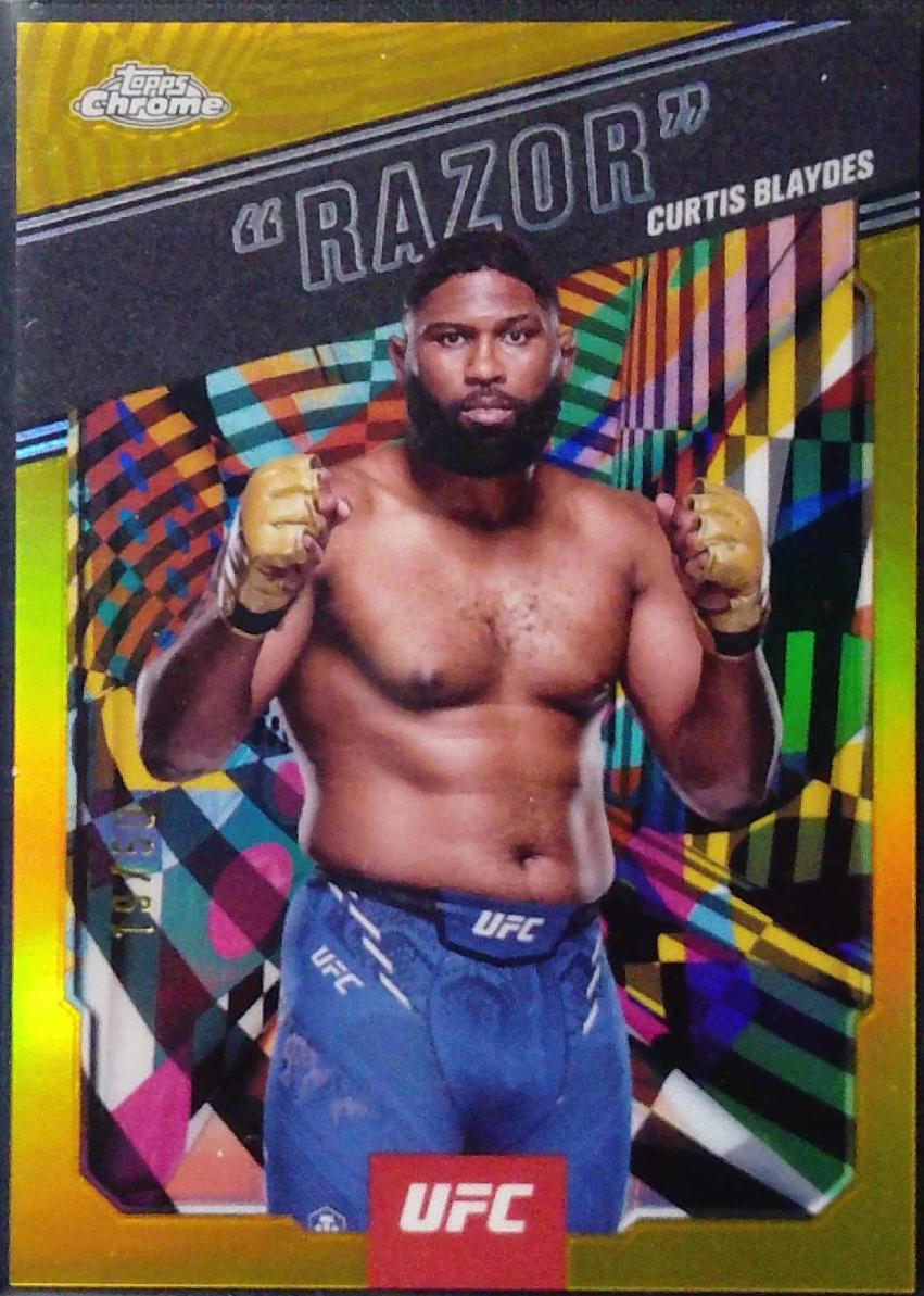 Curtis Blaydes 2025 Topps Chrome UFC AKA #AKA-11 Gold Refractor