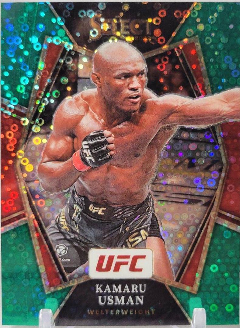 Kamaru Usman 2022 Panini Select UFC Premier Level #101 Green