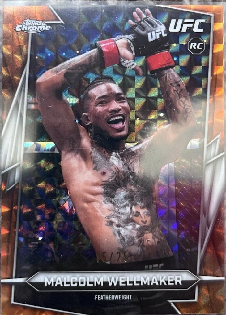 Malcolm Wellmaker 2026 Topps Chrome UFC Base #118 Orange Geometric Refractor