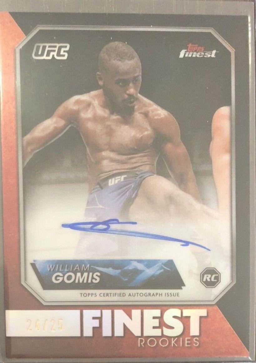 William Gomis 2024 Topps Finest UFC Rookie Finest Autographs #RFA-WG Black Refractor