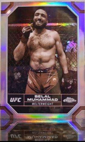 Belal Muhammad 2024 Topps Chrome UFC Base #24 Sepia Refractor