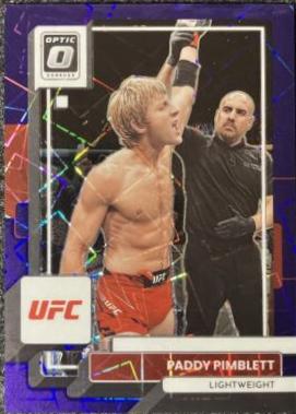 Paddy Pimblett 2023 Panini Donruss Optic UFC Base #96 Purple Velocity