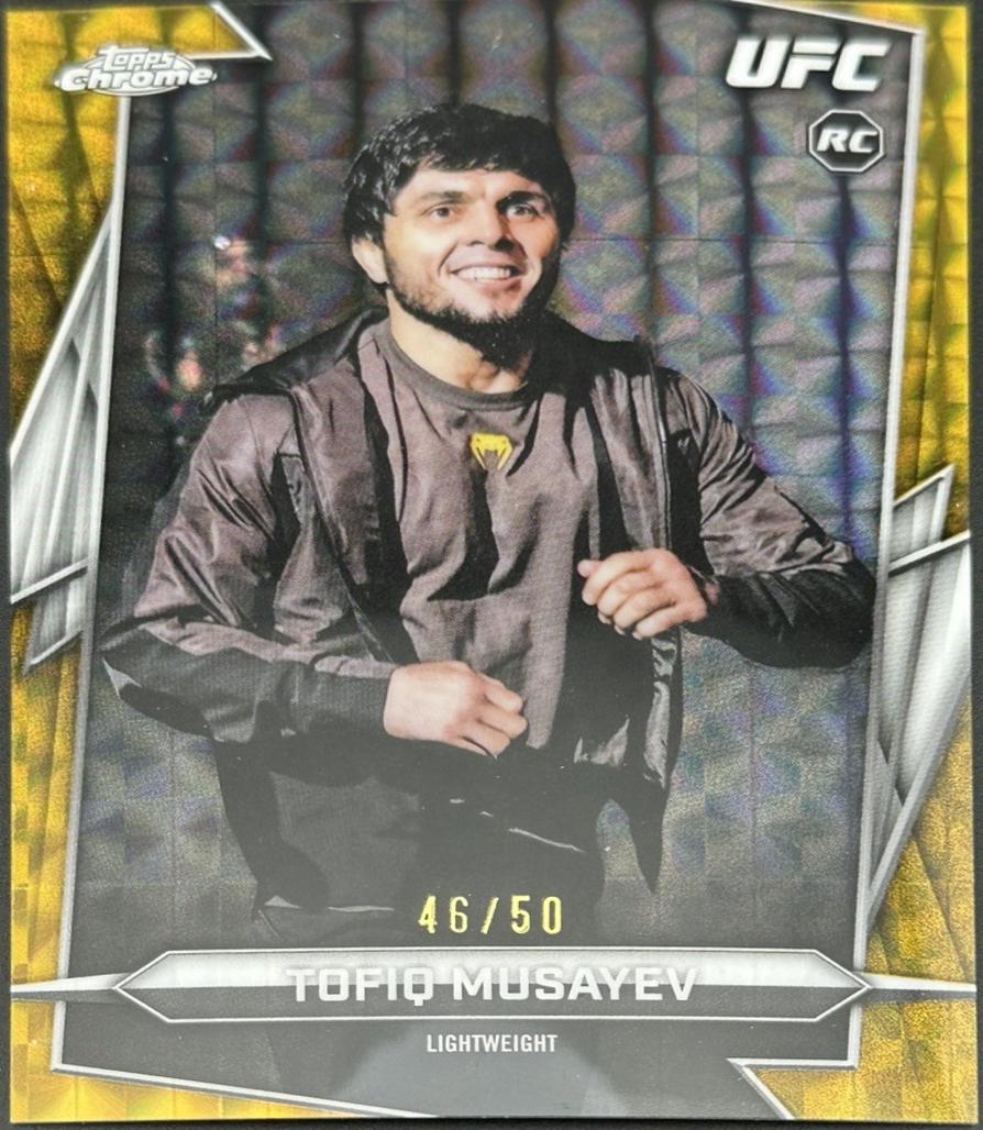 Tofiq Musayev 2026 Topps Chrome UFC Base #44 Gold Refractor