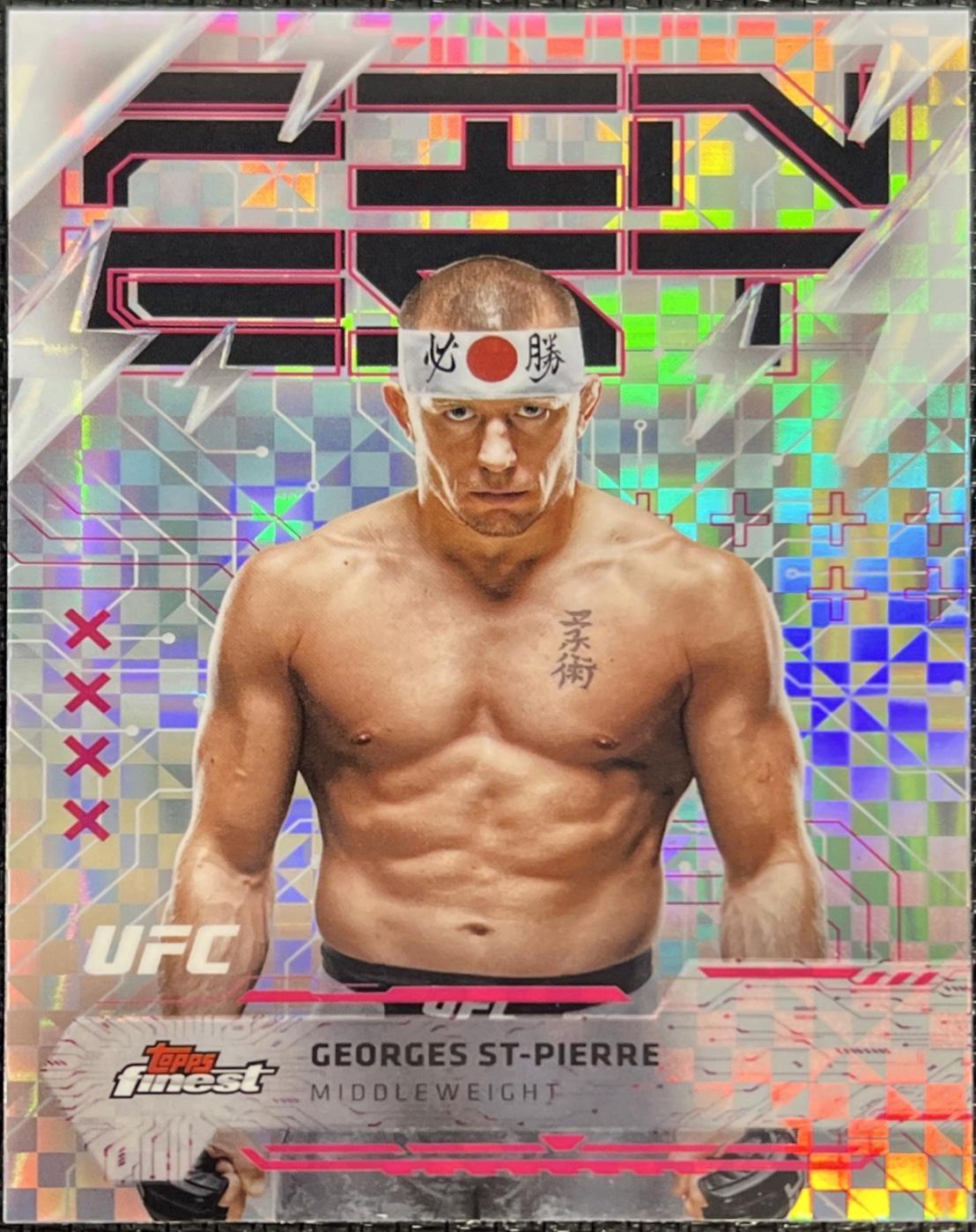 Georges St-Pierre 2025 Topps Finest UFC Base Rare #232 Checkerboard Refractor