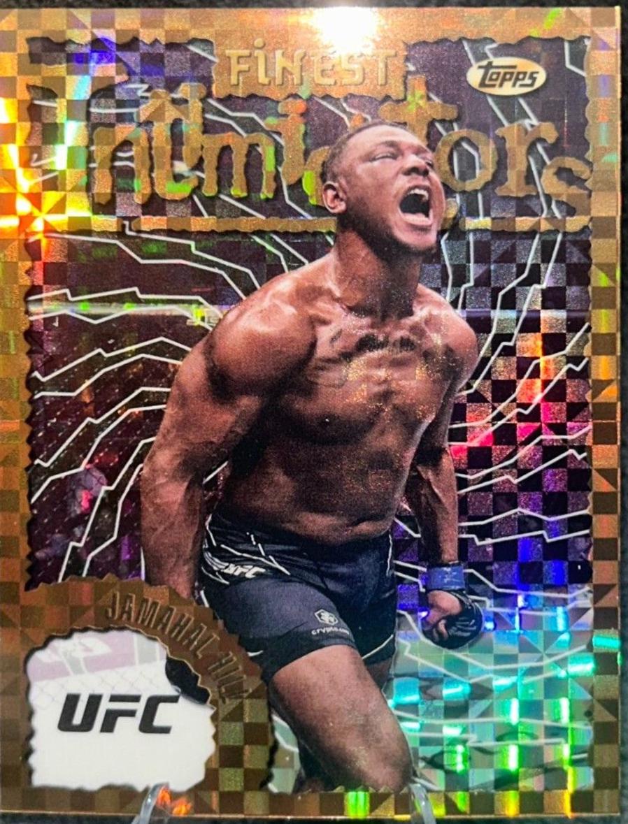 Jamahal Hill 2024 Topps Finest UFC Intimidators #INT-29 Checkerboard Refractor