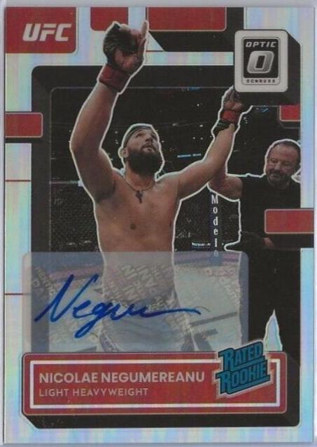 Nicolae Negumereanu 2023 Panini Donruss Optic UFC Base Rated Rookies Signatures #123 Holo