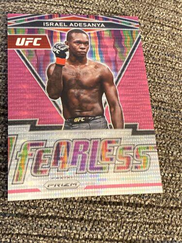 Israel Adesanya 2022 Panini Prizm UFC Fearless #1 Pink Pulsar