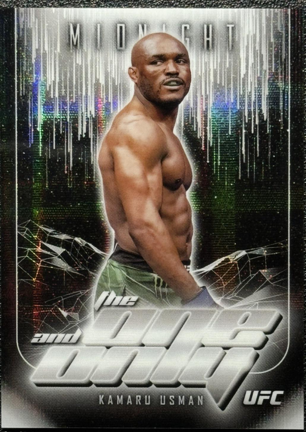 Kamaru Usman 2024 Topps Midnight UFC The One and Only #TO-4 Moon Beam