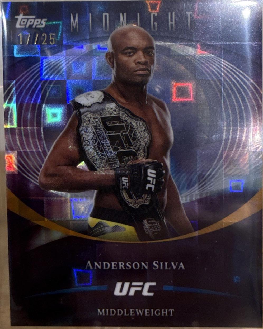 Anderson Silva 2026 Topps Midnight UFC Base #3 Moon Beam