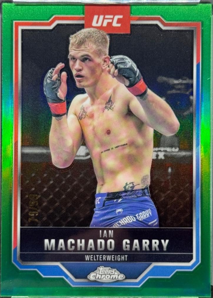 Ian Machado Garry 2025 Topps Chrome UFC Base #163 Green Refractor