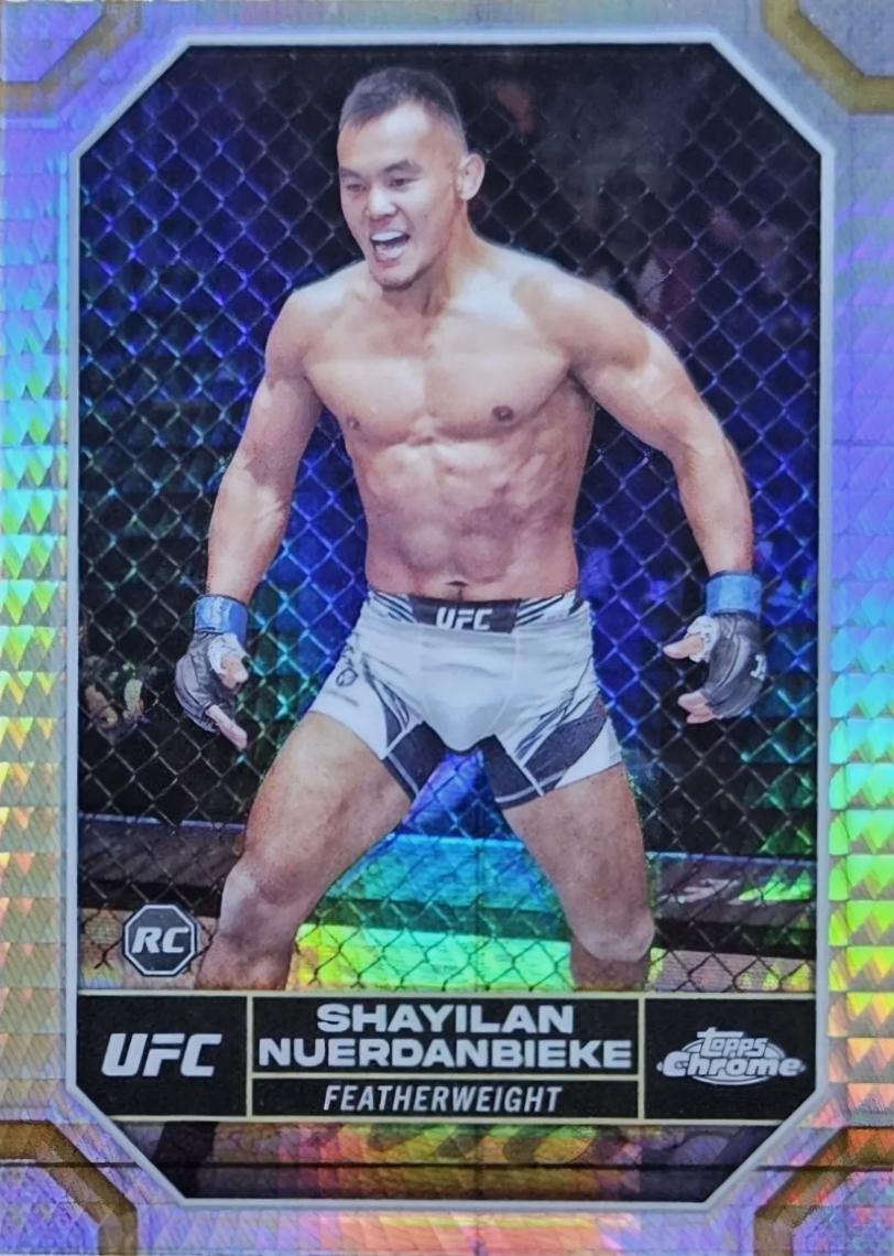 Shayilan Nuerdanbieke 2024 Topps Chrome UFC Base #182 Prism Refractor