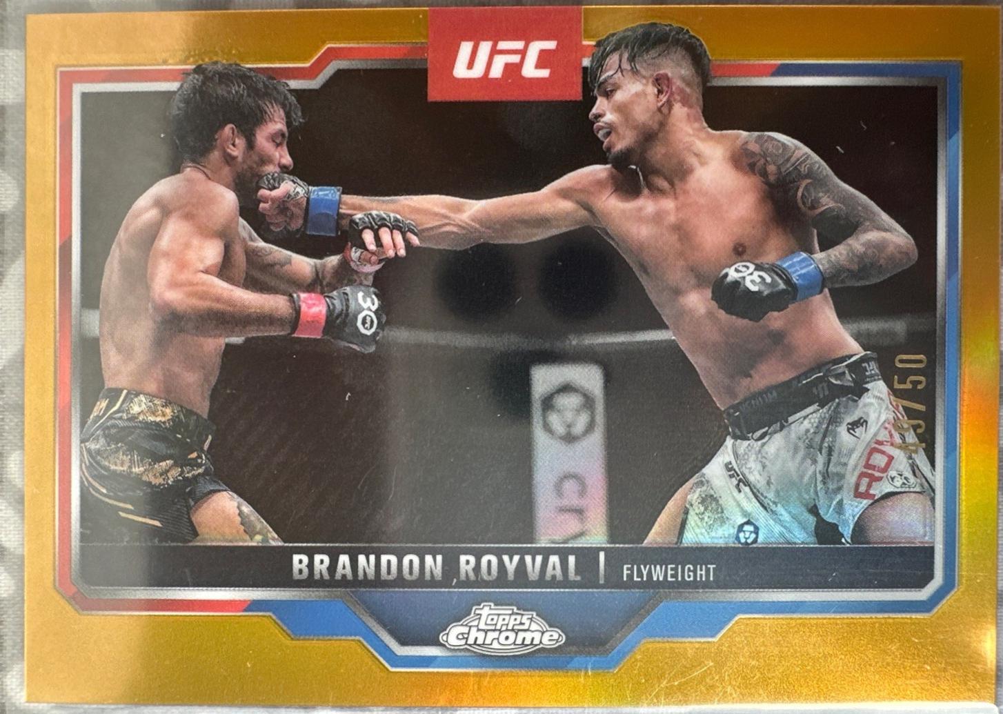 Brandon Royval 2025 Topps Chrome UFC Base #152 Gold Refractor