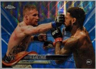 Justin Gaethje 2018 Topps Chrome UFC Base #71 Blue Wave