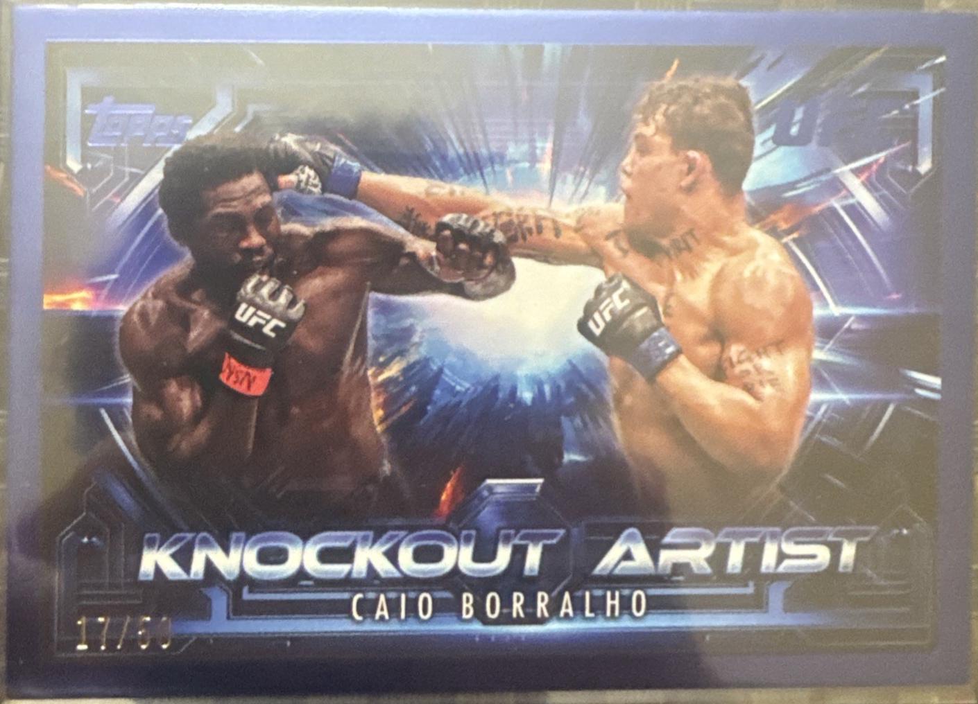 Caio Borralho 2025 Topps Knockout UFC Knockout Artists #KA-18 Blue