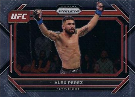Alex Perez 2023 Panini Prizm UFC Base #26 Green Pulsar