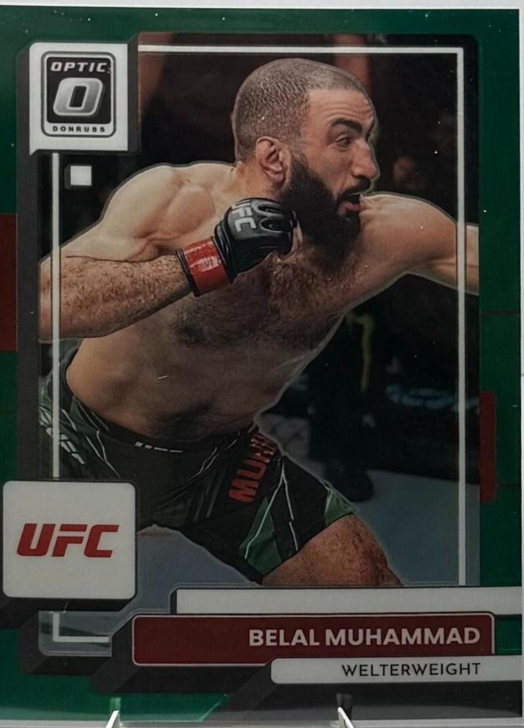 Belal Muhammad 2023 Panini Donruss Optic UFC Base #43 Green
