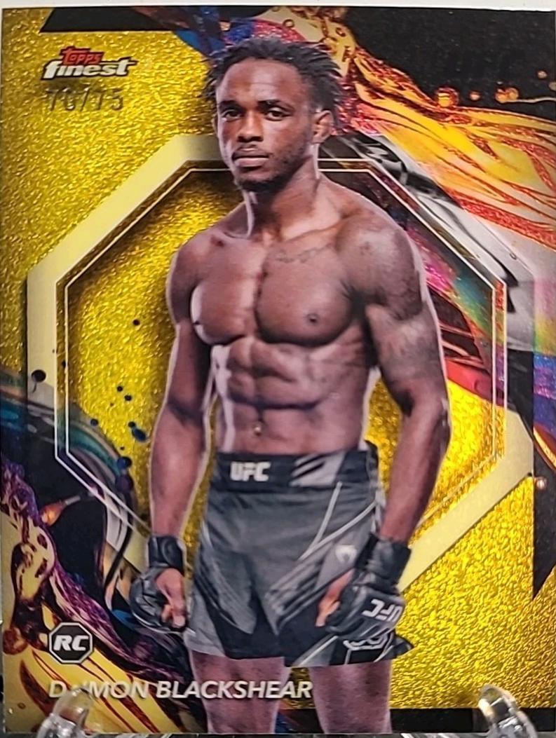 Da'Mon Blackshear 2024 Topps Finest UFC Base Uncommon #129 Yellow Glitter Refractor