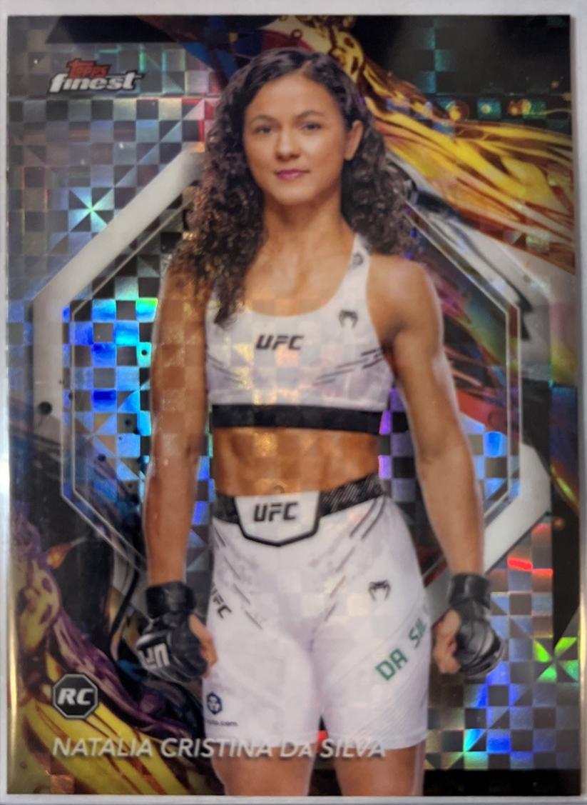 Natalia Silva 2024 Topps Finest UFC Base Uncommon #169 Checkerboard Refractor