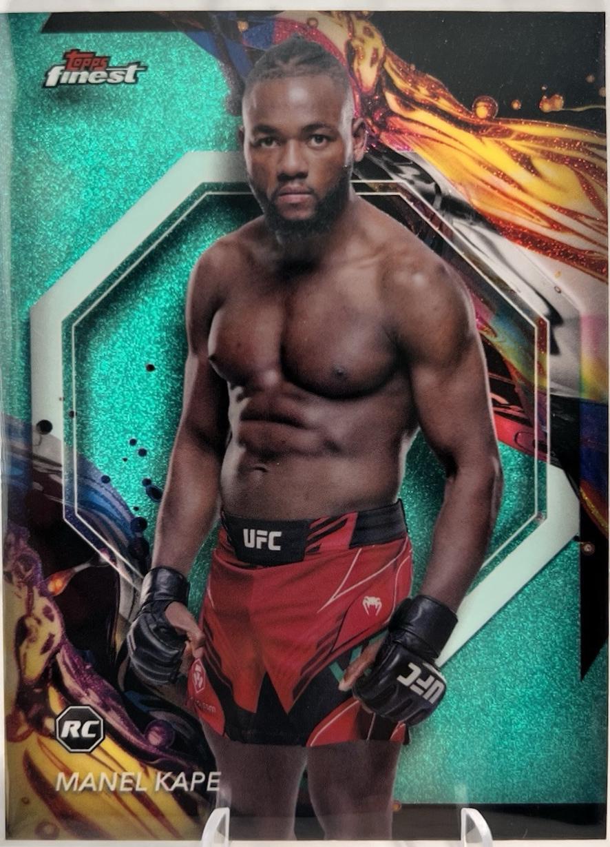 Manel Kape 2024 Topps Finest UFC Base Uncommon #165 Aqua Glitter Refractor