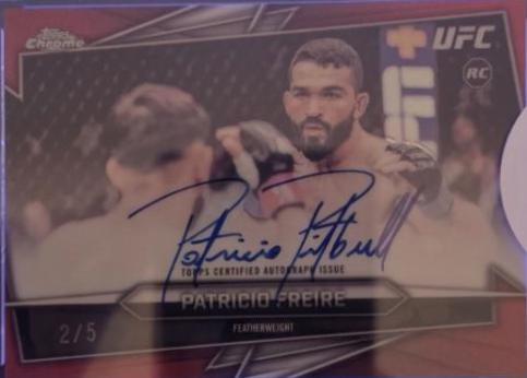 Patricio Freire 2026 Topps Chrome UFC Base Autographs #BAV-PL Red Refractor