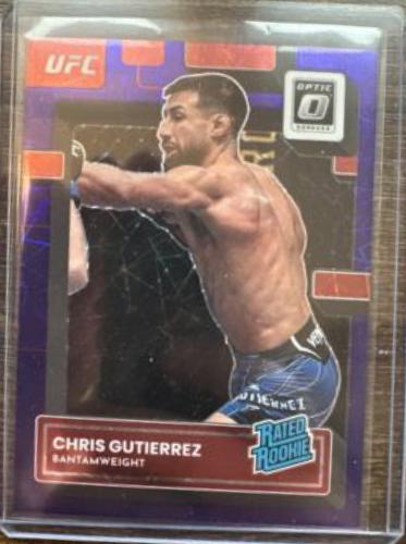Chris Gutierrez 2023 Panini Donruss Optic UFC Base #132 Purple Velocity