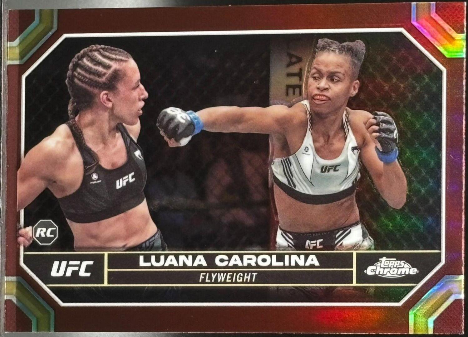Luana Carolina 2024 Topps Chrome UFC Base #93 Magenta Refractor