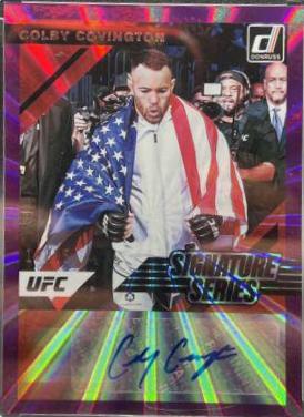 Colby Covington 2022 Panini Donruss UFC Signature Series #18 Purple Laser