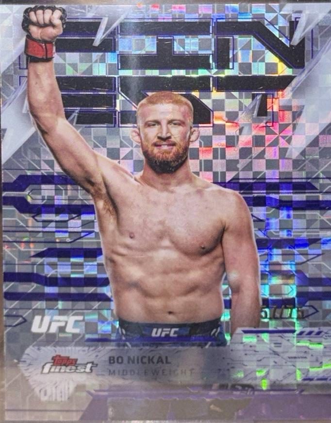 Bo Nickal 2025 Topps Finest UFC Base Rare #236 Purple Checkerboard Refractor