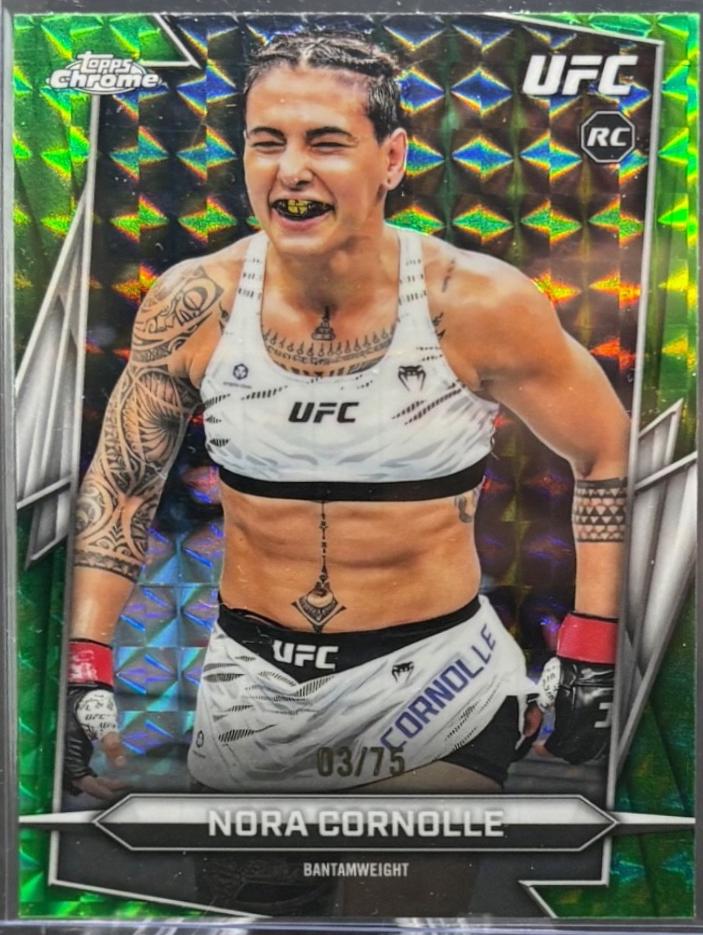 Nora Cornolle 2026 Topps Chrome UFC Base #179 Green Geometric Refractor