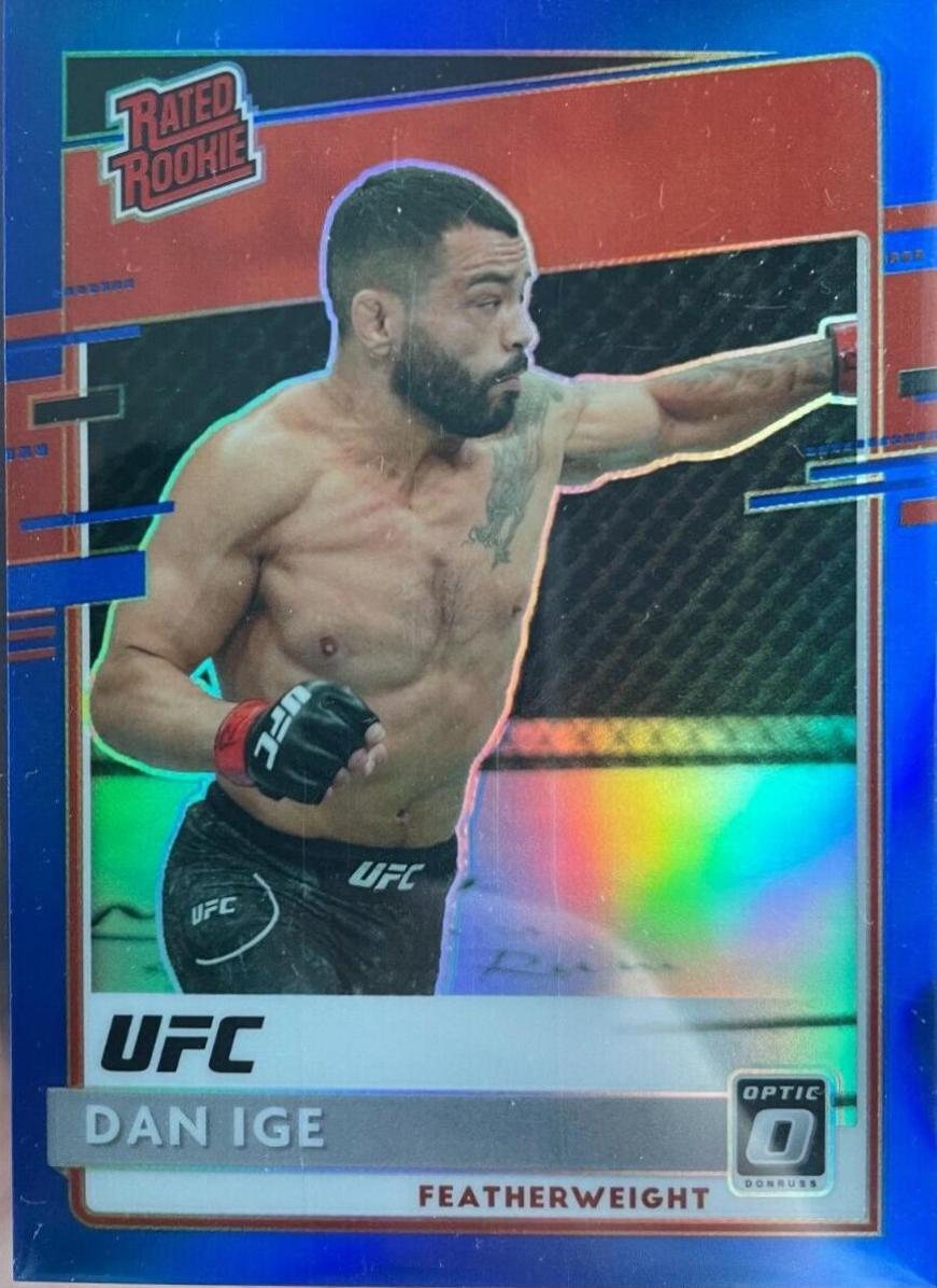 Dan Ige 2021 Panini Chronicles UFC Base Optic Rated Rookies #214 Blue
