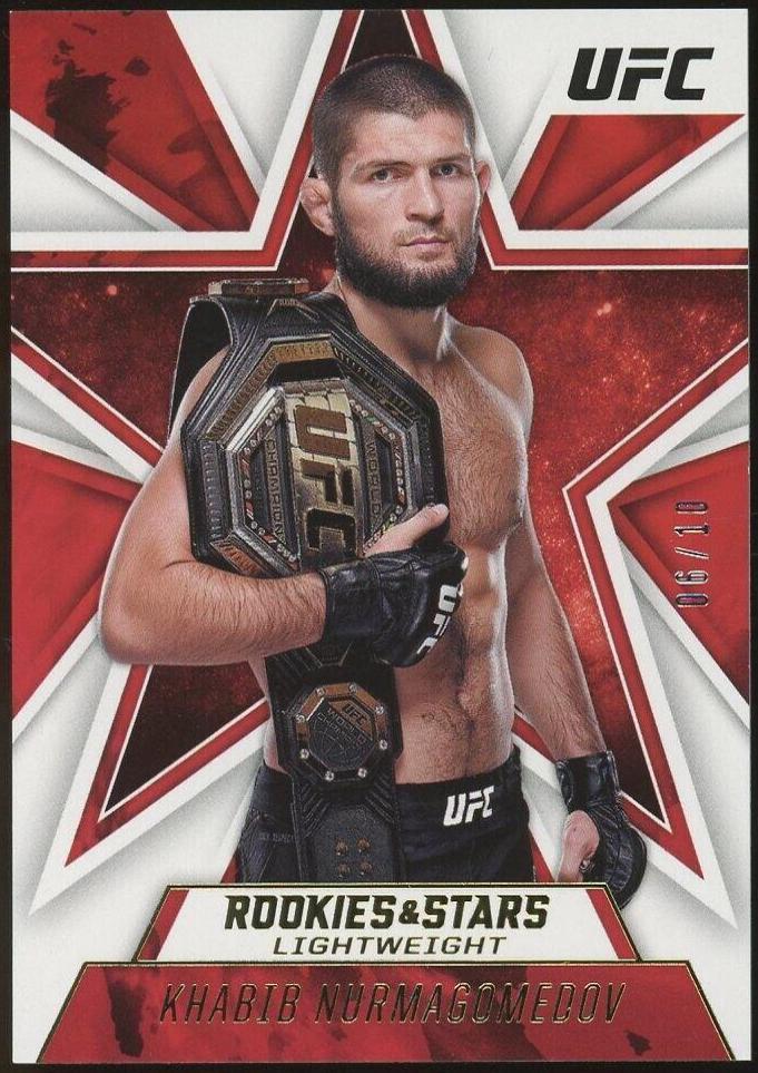 Khabib Nurmagomedov 2021 Panini Chronicles UFC Base Rookies and Stars #81 Gold