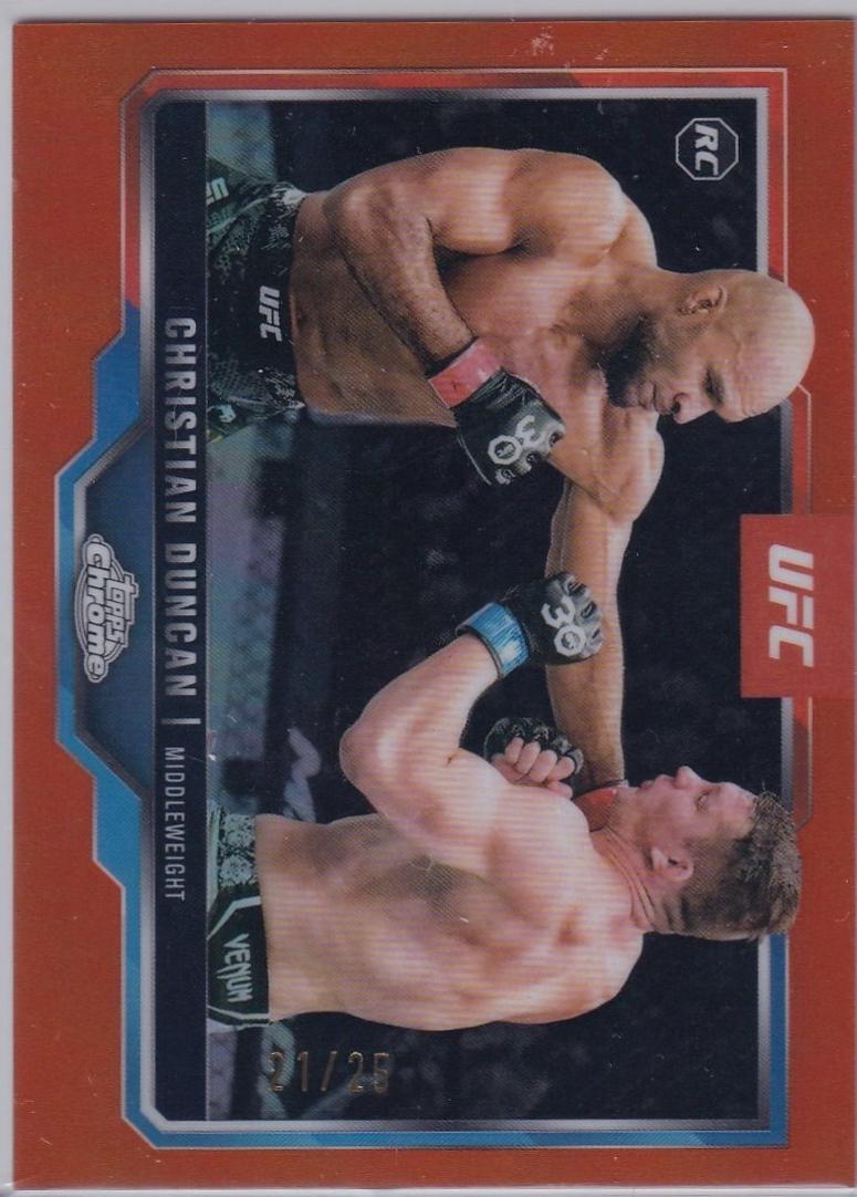 Christian Duncan 2025 Topps Chrome UFC Base #51 Orange Refractor