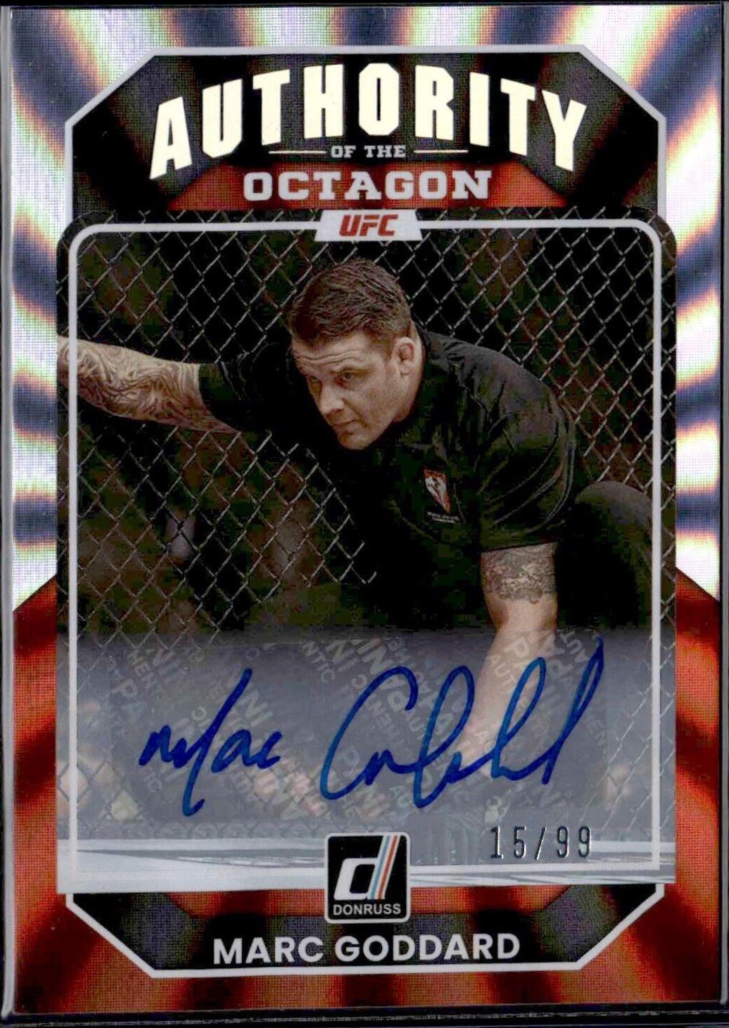 Marc Goddard 2023 Panini Donruss Optic UFC Authority of the Octagon Signatures #147 Red