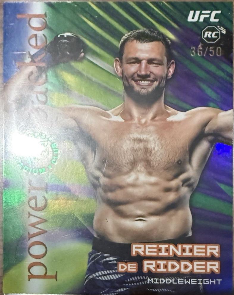 Reinier de Ridder 2025 Topps Stadium Club UFC Power Packed #PD-3 Green
