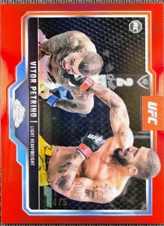 Vitor Petrino 2025 Topps Chrome UFC Base #41 Red Refractor