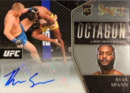 Ryan Spann 2021 Panini Select UFC Octagon Action Signatures #30 Disco Prizms
