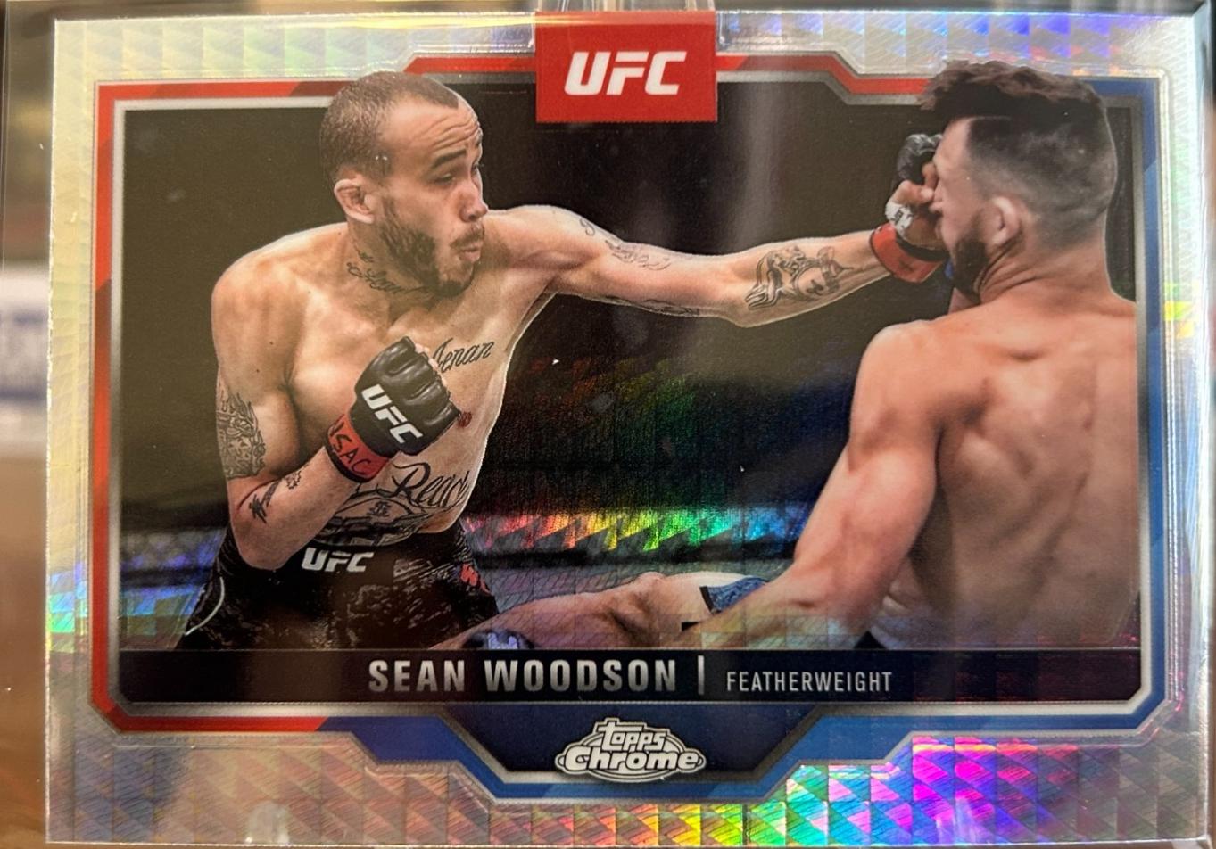 Sean Woodson 2025 Topps Chrome UFC Base #87 Prism Refractor