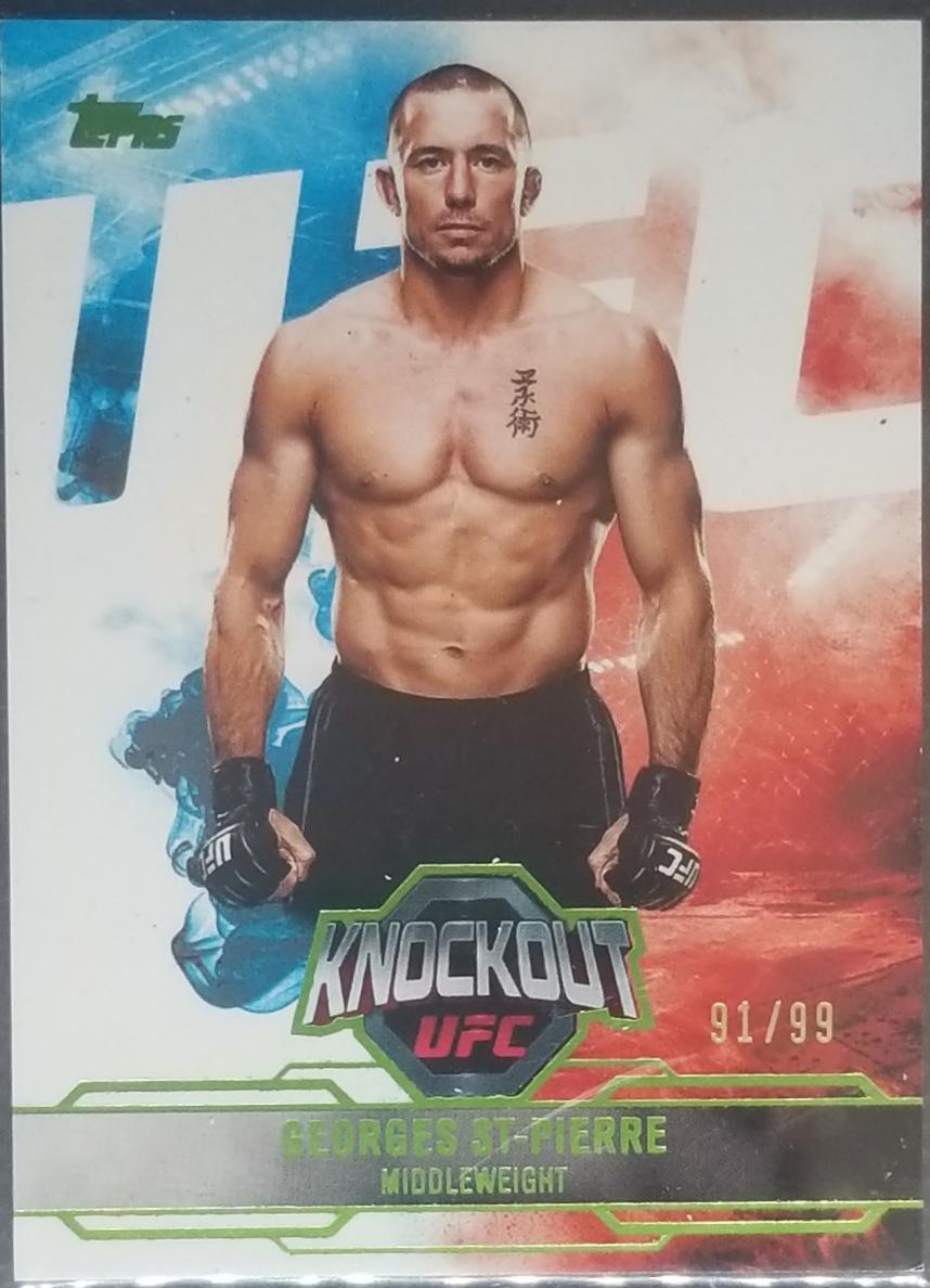 Georges St-Pierre 2025 Topps Knockout UFC Base #38 Lime Green