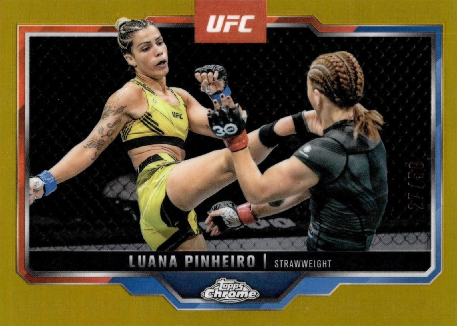 Luana Pinheiro 2025 Topps Chrome UFC Base #178 Gold Refractor