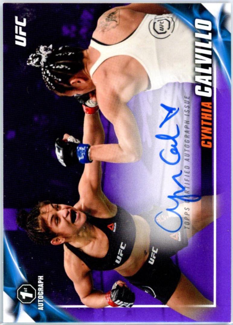 Cynthia Calvillo 2019 Topps UFC Knockout Knockout Autographs #KA-CC Purple