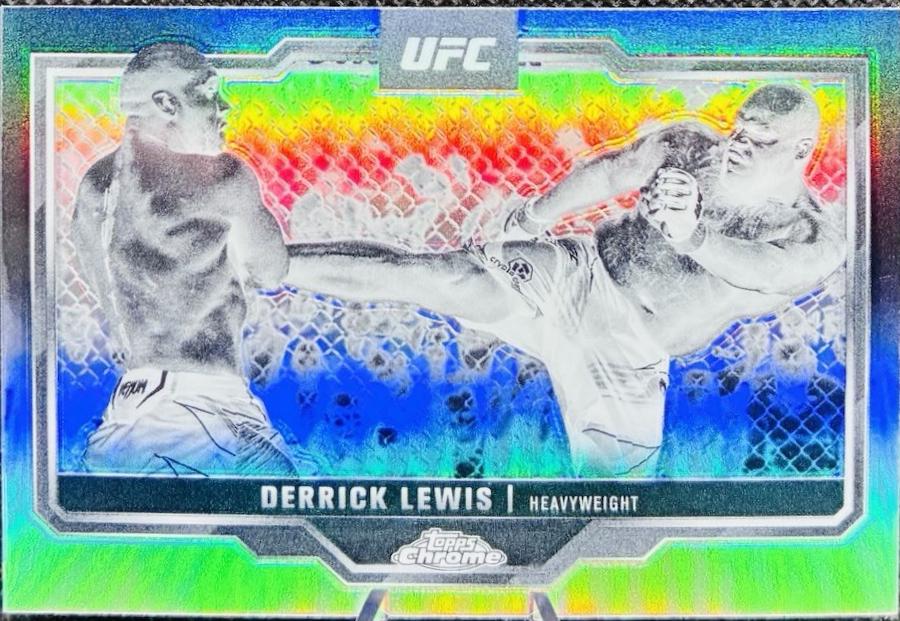 Derrick Lewis 2025 Topps Chrome UFC Base #104 Negative Refractor