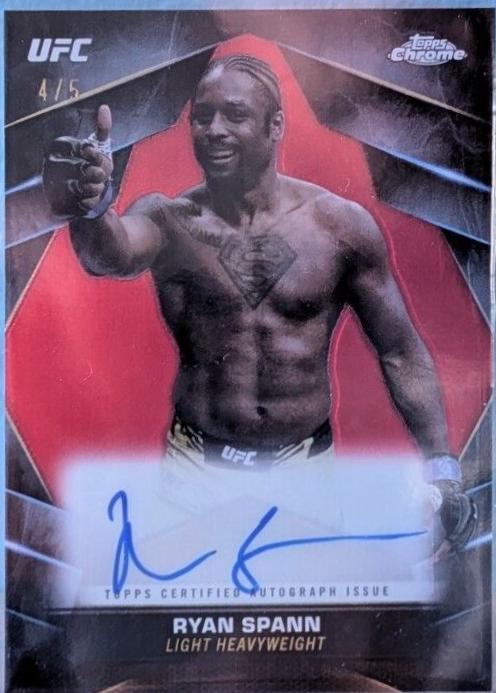 Ryan Spann 2024 Topps Chrome UFC Chrome Veteran Autographs #CVA-RSP Red Refractor