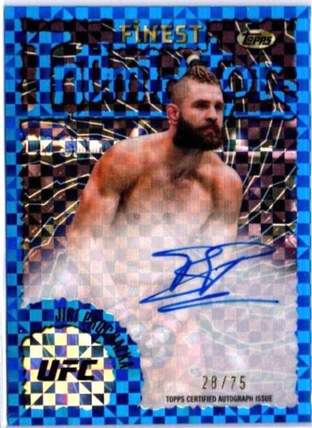 Jiri Prochazka 2024 Topps Finest UFC Intimidators Autographs #IA-JPR Blue Checkerboard Refractor