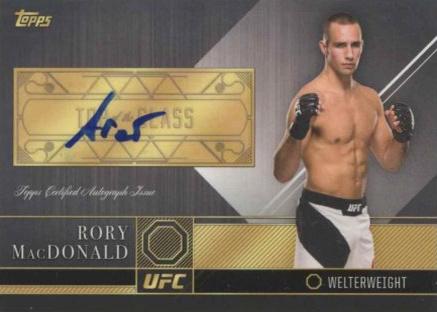 Rory MacDonald 2016 Topps UFC Top of the Class Top of the Class Autographs #TCA-RM Gold