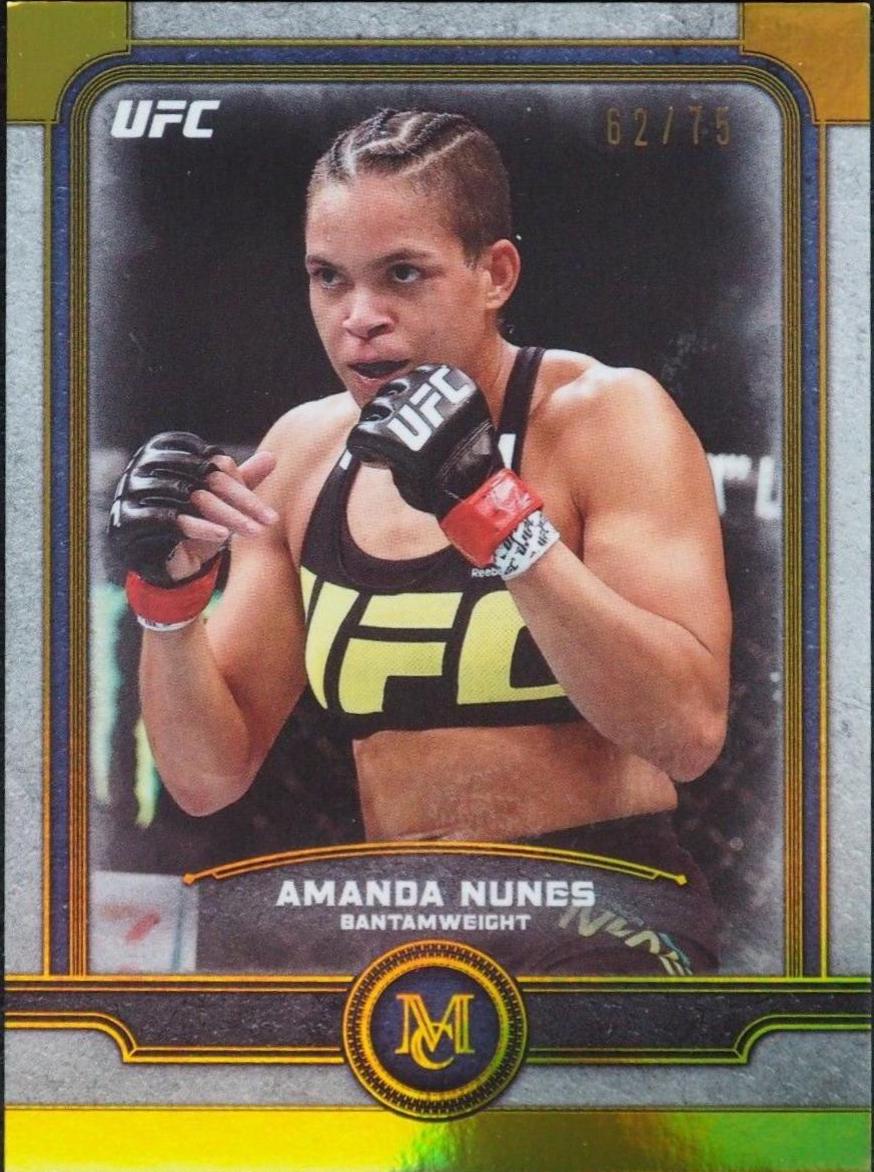 Amanda Nunes 2019 Topps UFC Museum Collection Base #50 Gold