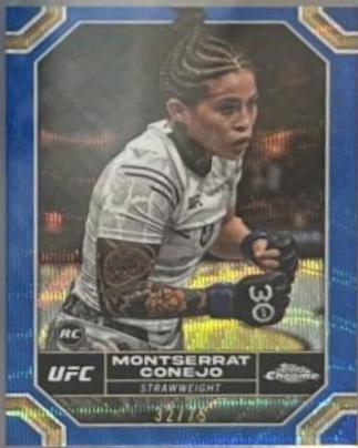 Montserrat Conejo 2024 Topps Chrome UFC Base #66 Blue Wave Refractor