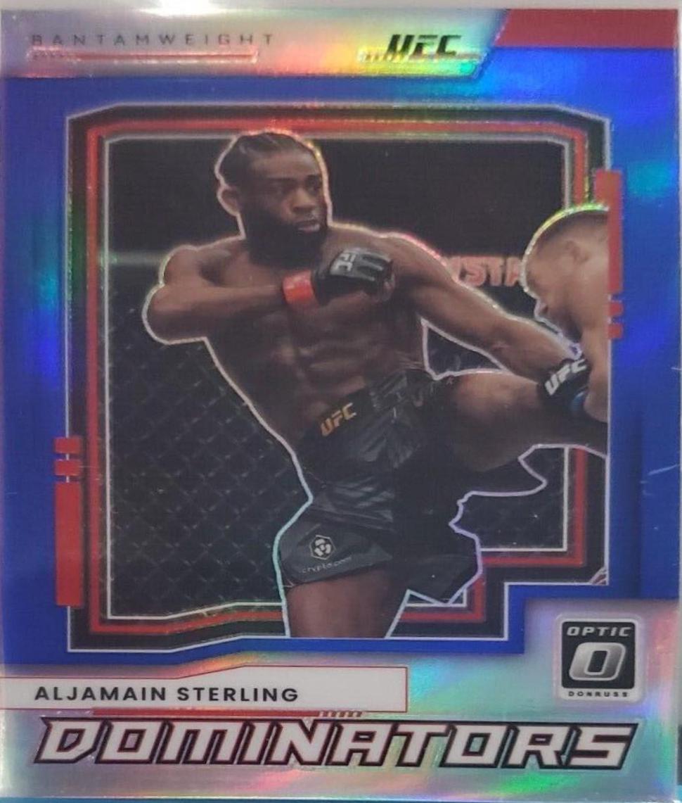 Aljamain Sterling 2022 Panini Donruss Optic UFC Dominators #1 Blue