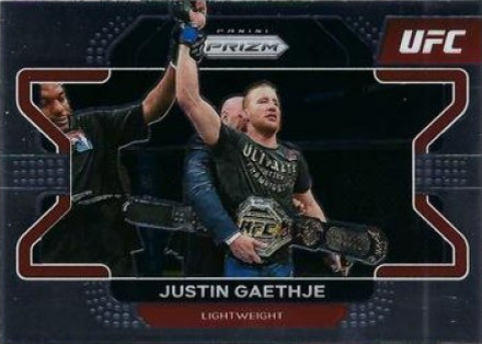 Justin Gaethje 2022 Panini Prizm UFC Base #44 Black